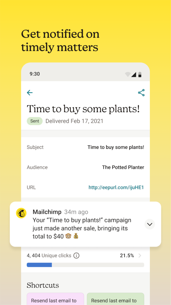 Mailchimp app